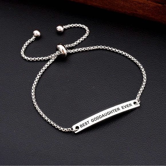Silver Bracelet - Best Goddaughter Ever - Picture 1 of 4